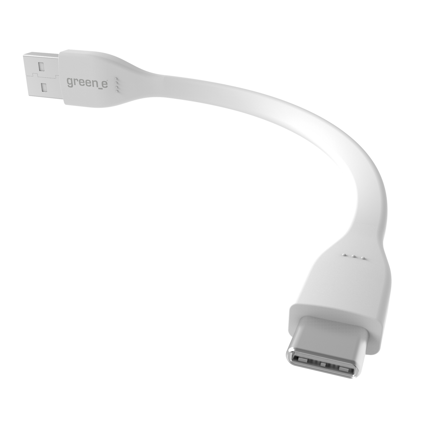 Câble écoconçu GREEN-E USB-C vers USB, 15 cm, Blanc