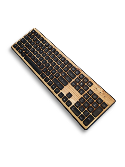 Clavier sans fil GREEN-E avec placage Frêne naturel