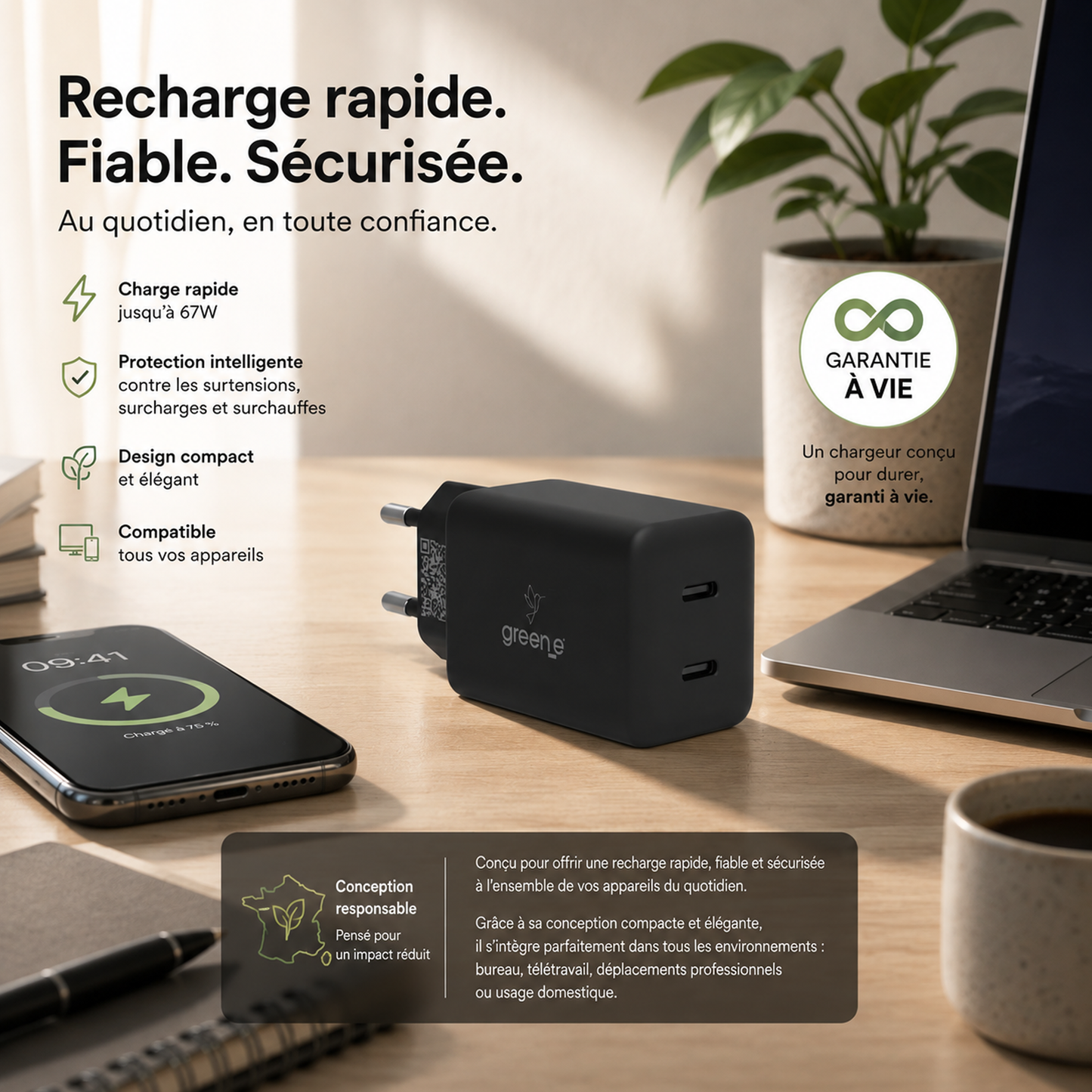 Universal USB-C 30W Charger White
