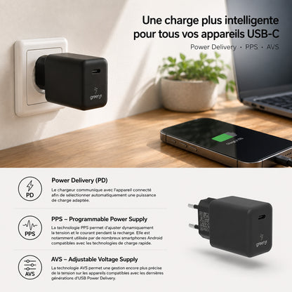 30-W-Universal-USB-C-Ladegerät, Weiß