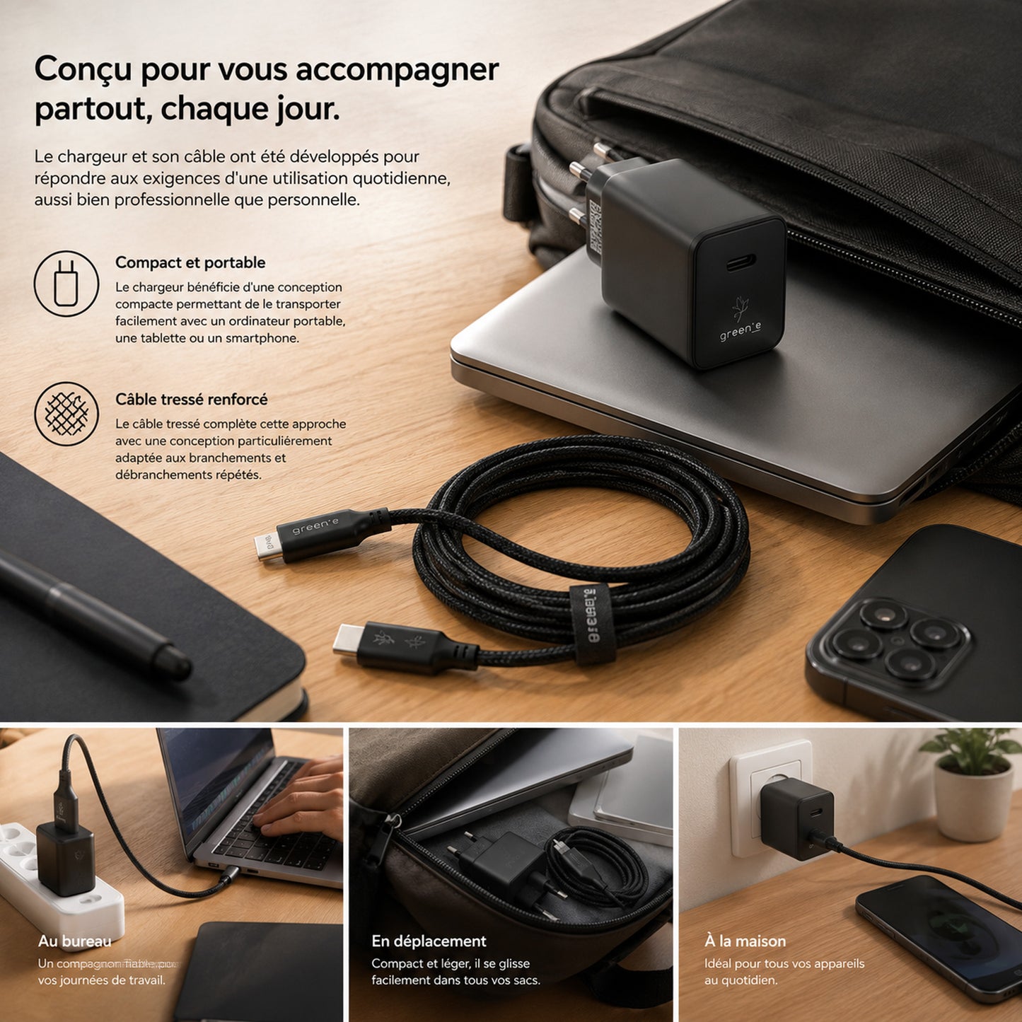30-W-Universal-USB-C-Ladegerät, Weiß