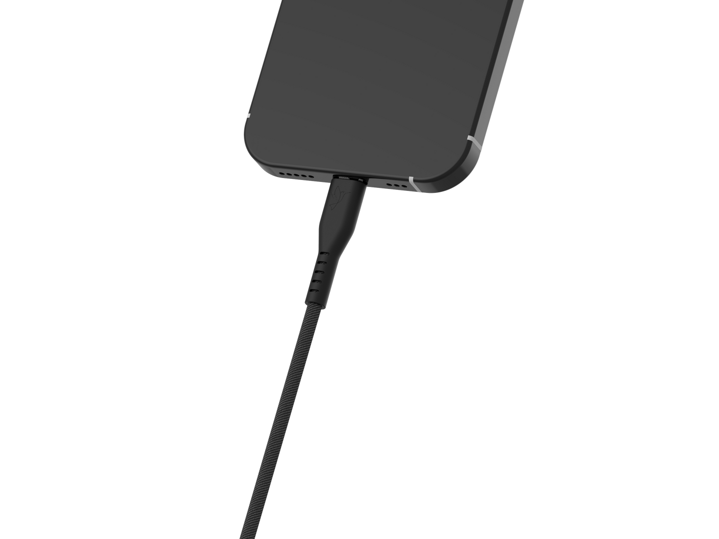 Câble tressé GREEN_E USB-C 60W Fabriqué en France, 1,50 m, Noir légende