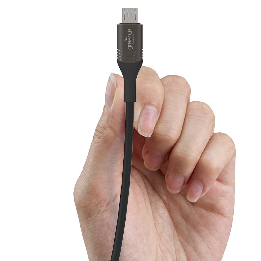 Câble écoconçu GREEN-E Micro-USB vers USB, 1,20m, Noir