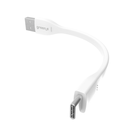 Câble écoconçu GREEN-E USB-C vers USB, 15 cm, Blanc