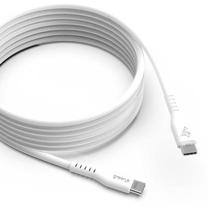 Câble USB-C 100W Fabriqué en France, 1,50 m, Blanc