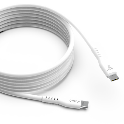 Câble USB-C 60W Fabriqué en France, 1,20 m, Blanc