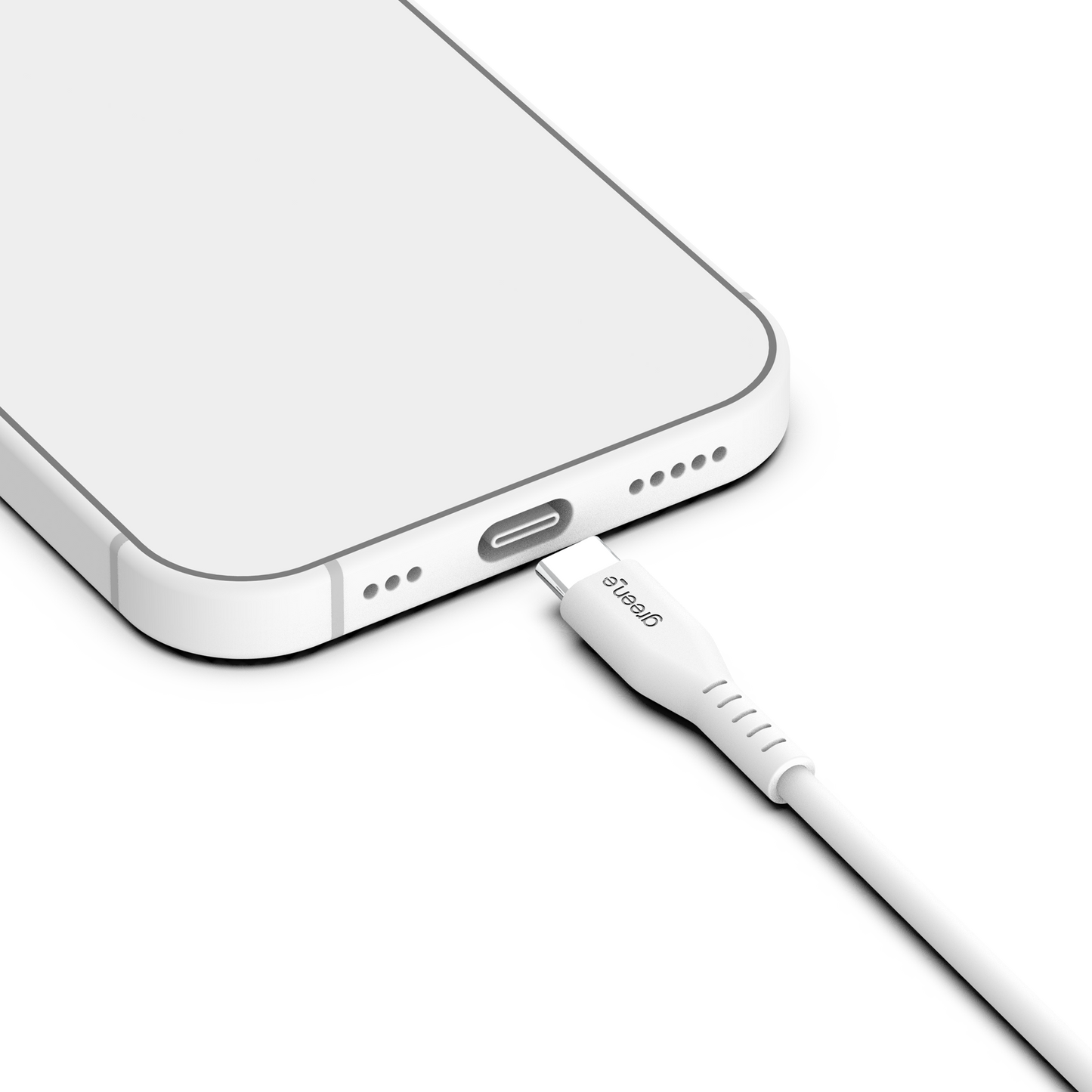 Câble USB-C 60W Fabriqué en France, 1,20 m, Blanc