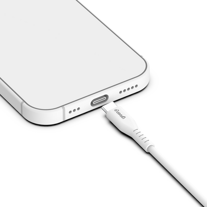 Câble USB-C 60W Fabriqué en France, 1,20 m, Blanc