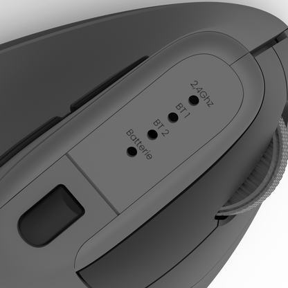 Souris sans fil Bluetooth ERGOSPIDE, ergonomique, Gris Nuage