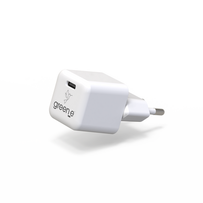 Chargeur Universel USB-C 30W GREEN-E France, Certifié Origine France Garantie, Blanc