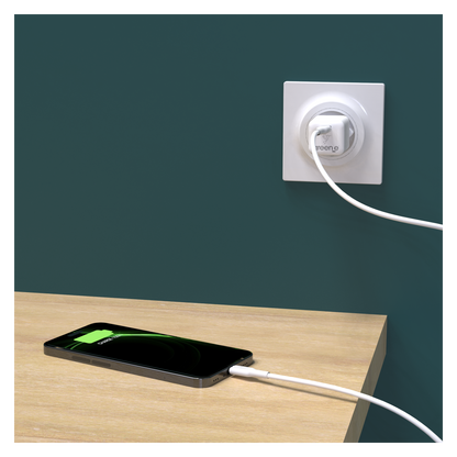 Chargeur Universel USB-C 30W GREEN-E France, Certifié Origine France Garantie, Blanc