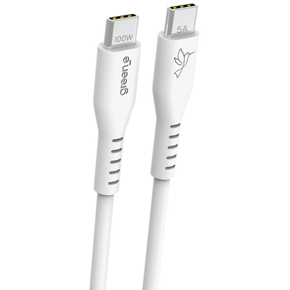 Câble USB-C 100W Fabriqué en France, 1,50 m, Blanc