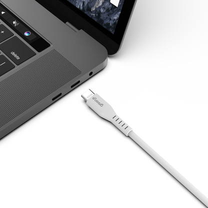 Câble USB-C 100W Fabriqué en France, 1,50 m, Blanc