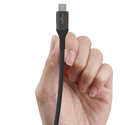 Câble tressé écoconçu GREEN-E résistant Micro-USB vers USB, 1,20m, Noir