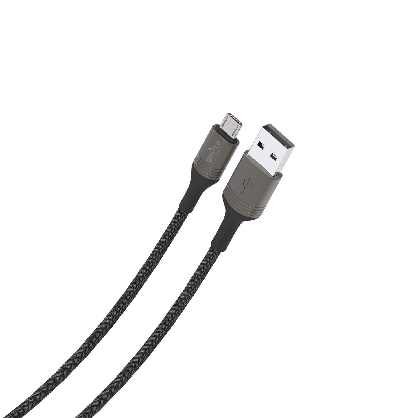 Câble tressé écoconçu GREEN-E résistant Micro-USB vers USB, 1,20m, Noir