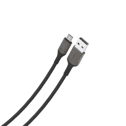 Câble tressé écoconçu GREEN-E résistant Micro-USB vers USB, 1,20m, Noir