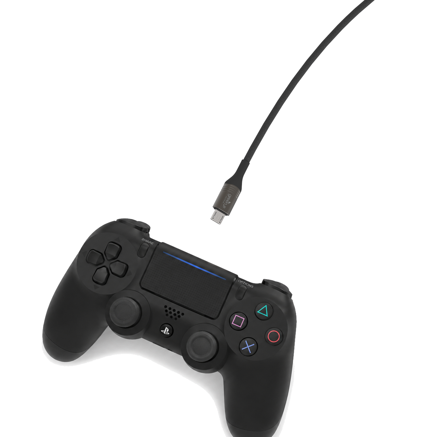 Câble tressé écoconçu GREEN-E résistant Micro-USB vers USB, 1,20m, Noir