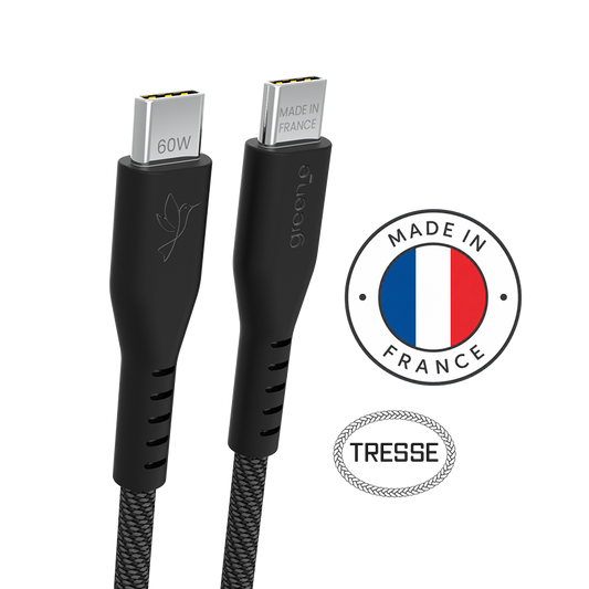 USB-C-Kabel, 100 W, USB 2.0, MIF GRIT 500, 150 cm
